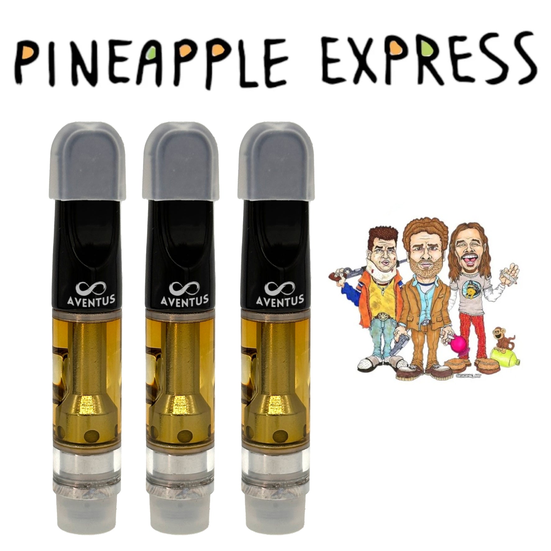 PINEAPPLE EXPRESS HYBRID FULL SPECTRUM 510 THREAD VAPE CARTRIDGE 1000MG 1G