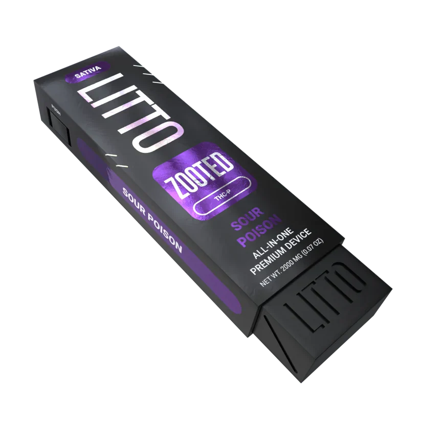 LITTO All in One Device ZOOTED - Sativa - THC-P - Sour Poison - 2G