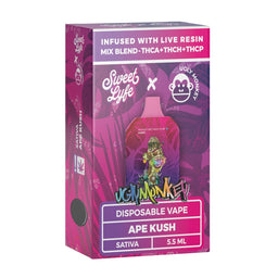 5.5ML Disposable Sweet Lyfe - THCA+THCH+THCP - Ape Kush - Sativa
