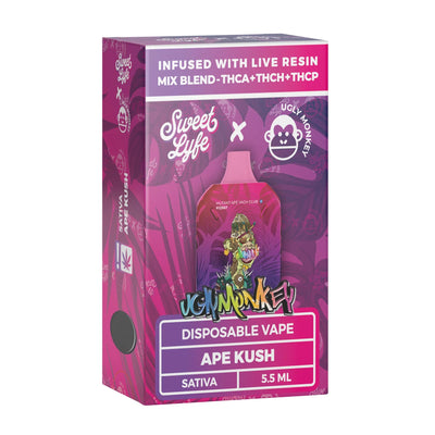 5.5ML Disposable Sweet Lyfe - THCA+THCH+THCP - Ape Kush - Sativa