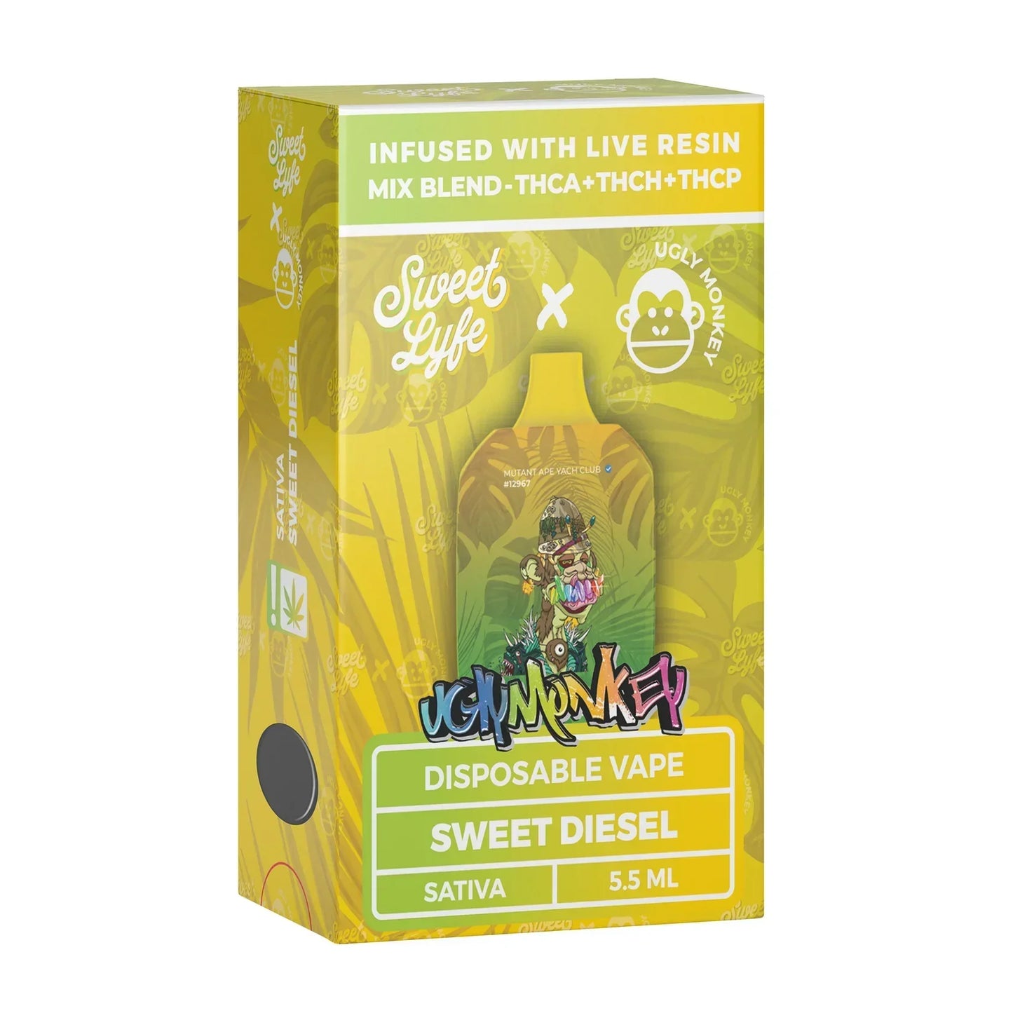 5.5ML Disposable Sweet Lyfe - THCA+THCH+THCP - Sweet Diezel - Sativa