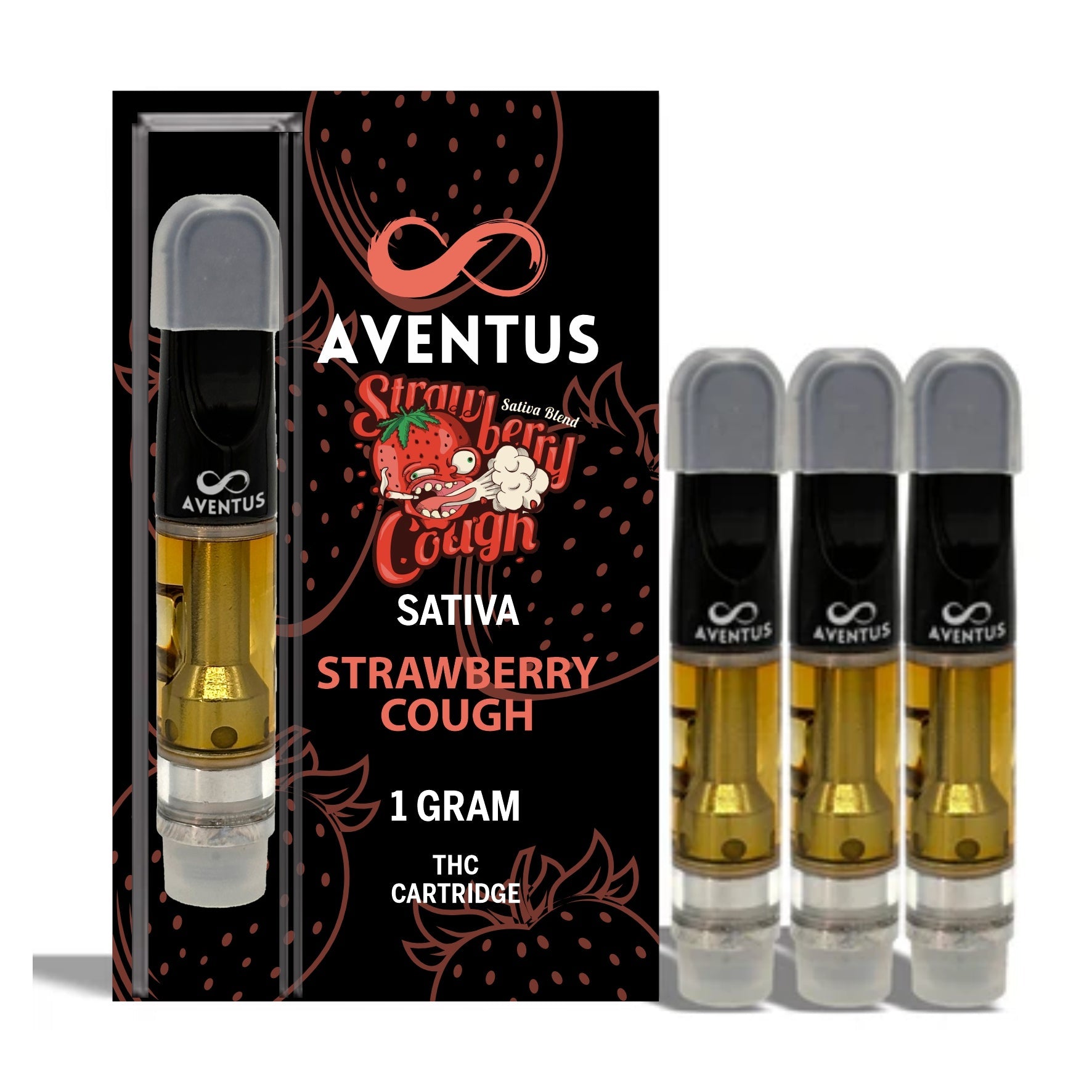 THC STRAWBERRY COUGH Full Spectrum 510 Thread Vape Cartridge 1000mg 1 gram