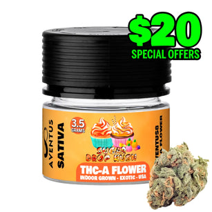 AVENTUS8 THC-A Flower Sugar Drop Kush 3.5g - Hybrid