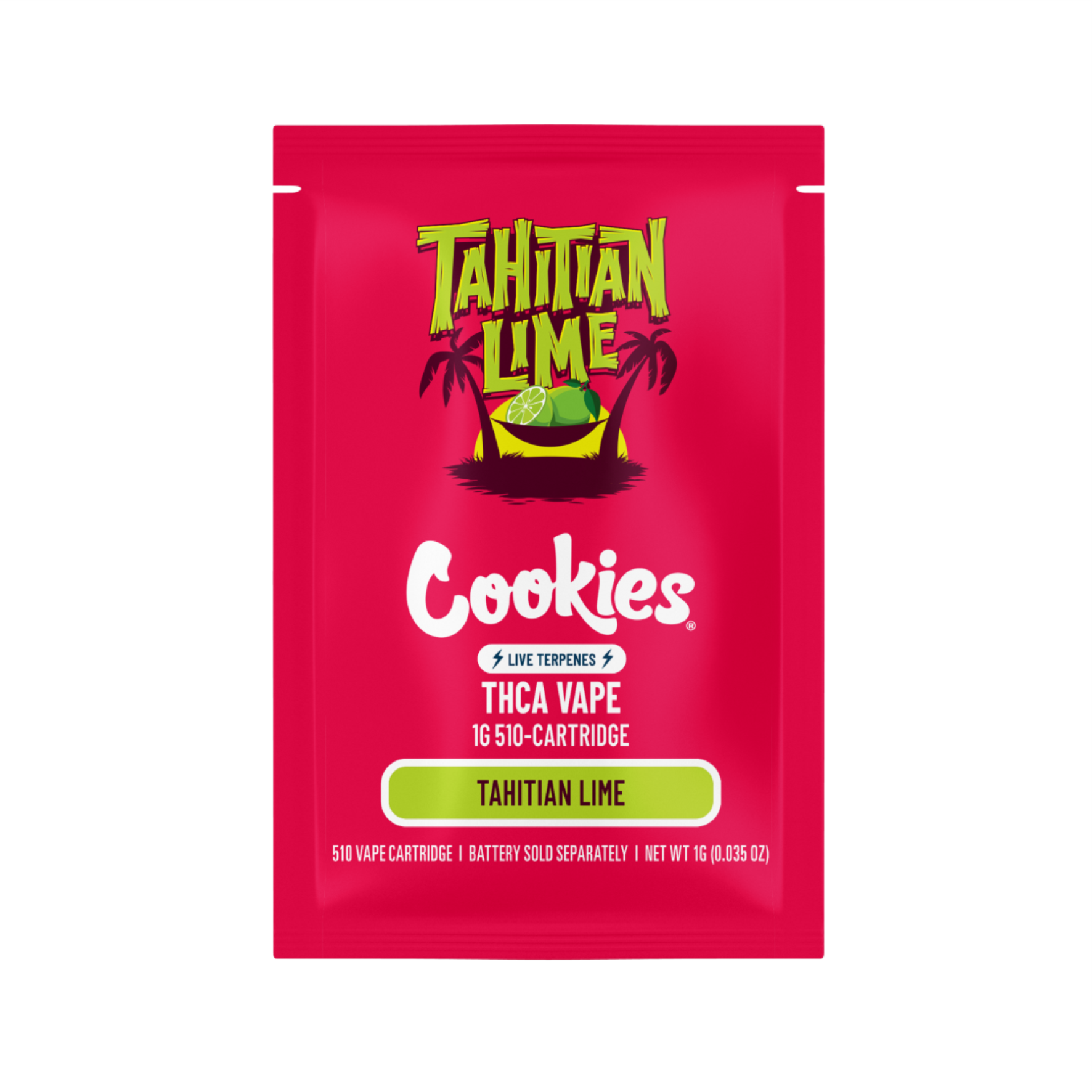 COOKIES TAHITIAN LIME THC-A CARTRIDGE - 1G 510 Thread