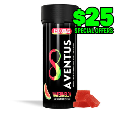 Aventus8 Exotic Blend Gummies – Watermelon (15000mg, 30ct Jar)