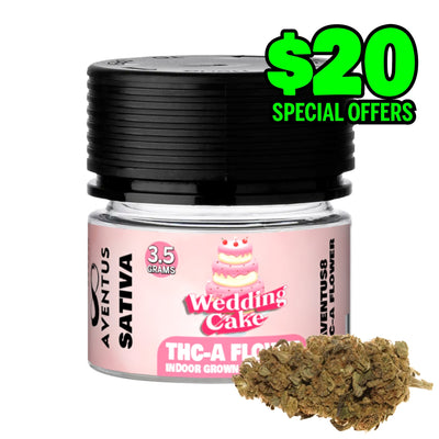 AVENTUS8 THC-A FLOWER Wedding Cake 3.5G - Sativa